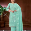Blue Unstitched Dress Material