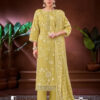 Yellow Unstitched Dress Material