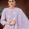 Purple Unstitched Dress Material