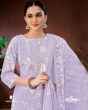 Purple Unstitched Dress Material