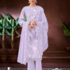 Purple Unstitched Dress Material