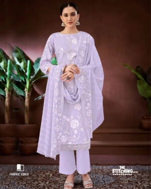 Purple Unstitched Dress Material