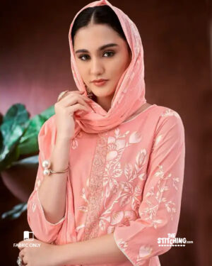 Pink Unstitched Dress Material