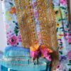 Blue unstitched dress material