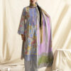 Purple unstitched dress material