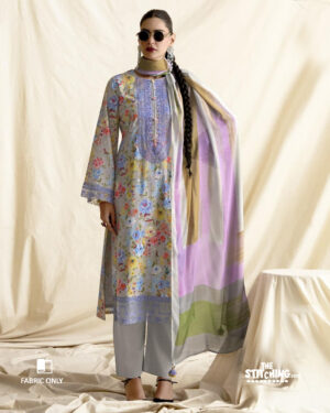 Purple unstitched dress material