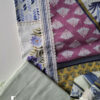 Blue White Unstitched Dress Material
