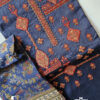 Blue Unstitched Dress Material