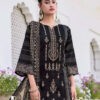 Black Unstitched Salwar Suit