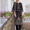 Black Unstitched Salwar Suit