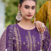 Purple Unstitched Salwar Suit