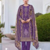 Purple Unstitched Salwar Suit