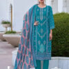 Blue Unstitched Salwar Suit