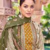 Green Unstitched Salwar Suit