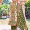 Green Unstitched Salwar Suit