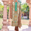Brown Unstitched Salwar Suit