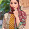 Yellow Brown Unstitched Salwar Suit