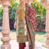 Yellow Brown Unstitched Salwar Suit