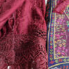 Maroon Unstitched Dress Material