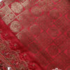 Red unstitched Dress Material