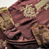 Brown Unstitched Dress Material