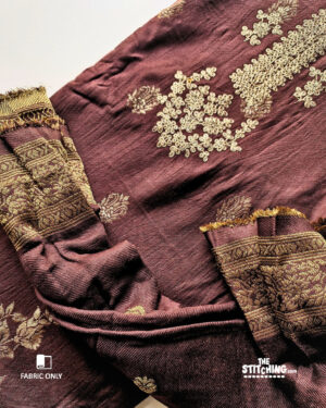 Brown Unstitched Dress Material
