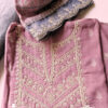 Purple unstitched salwar suit material