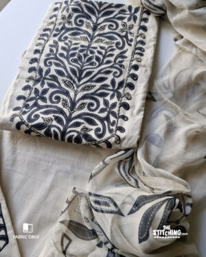 Off white Unstitched Salwar Suit